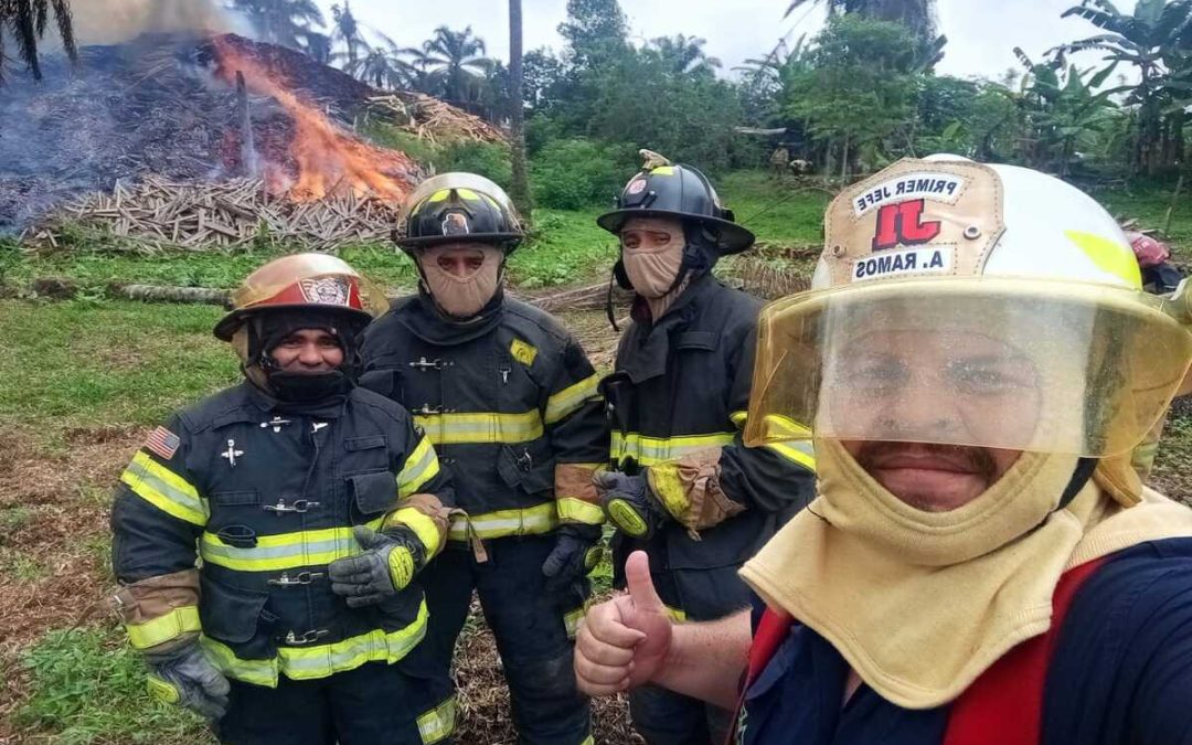 Capacitación sobre el uso y manejo de F-500, Cuerpo de Bomberos GAD Municipal Santo Domingo