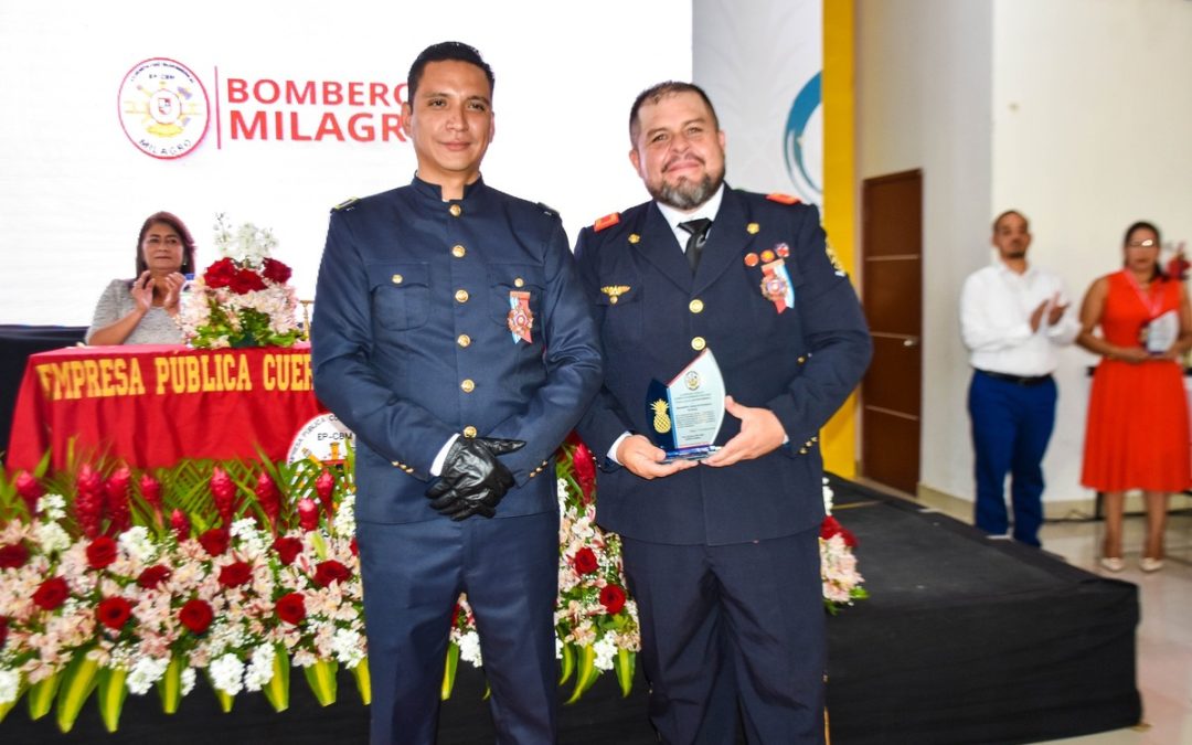 Reconocimiento por nuestra entrega, por parte del Benemérito Cuerpo de Bombero Milagro